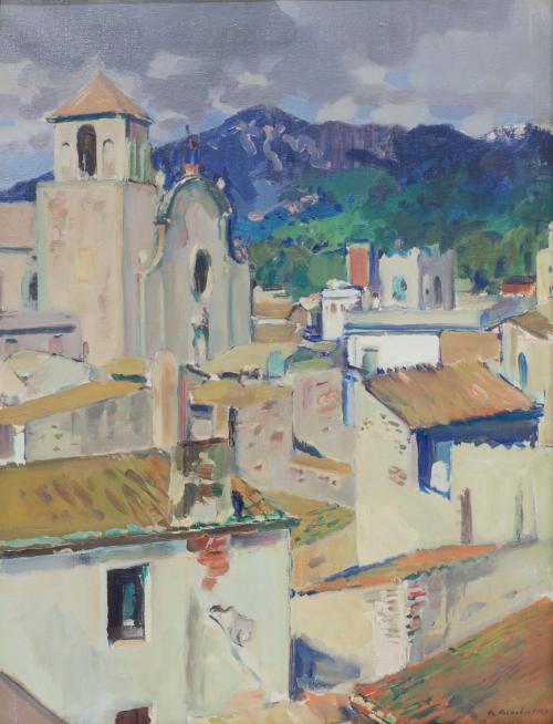 RAFAEL BENET (1889 -1979). "Núvols de tardor, Tossa".