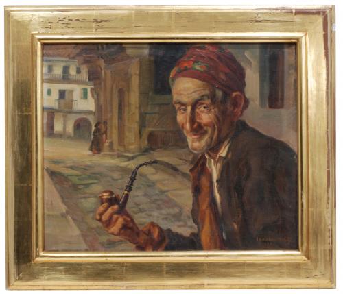 ISMAEL BLAT Y MONZO (1901-1976). "Retrato anciano".