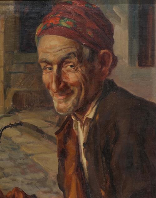 ISMAEL BLAT Y MONZO (1901-1976). "Retrato anciano".