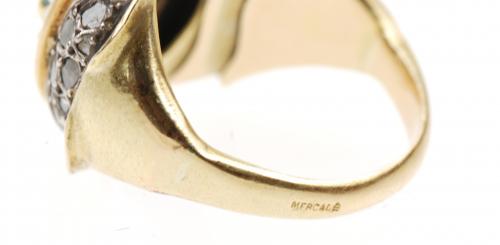 AQUAMARINE RING, CIRCA 1930