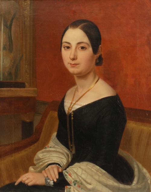 ESCUELA ESPAÑOLA DEL SIGLO XIX-XX "Retrato de joven".