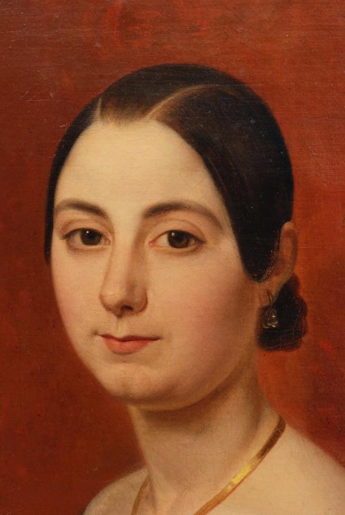 ESCUELA ESPAÑOLA DEL SIGLO XIX-XX "Retrato de joven".