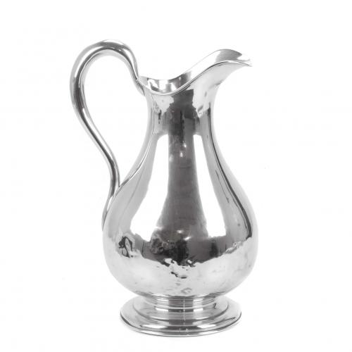 FRENCH SILVER EWER, LATE 19TH CENTURY.