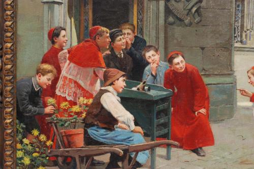 PAUL-CHARLES CHOCARNE-MOREAU (1855-1931). "Le Jeu de la Gre