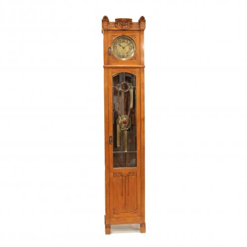 ART NOUVEAU GRANDFATHER CLOCK. LATE C 19th-EARLY C 20th