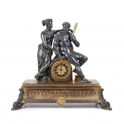 FRENCH TABLETOP CLOCK, FIRST HALF OF THE 19TH CENTURY.