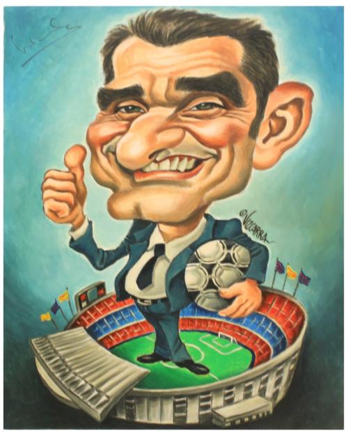 JOAN VIZCARRA (1967). Caricatura de ERNESTO VALVERDE.