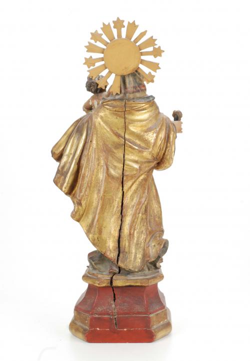 18TH CENTURY SPANISH SCHOOL "VIRGIN MARY AND THE CHILD JESU