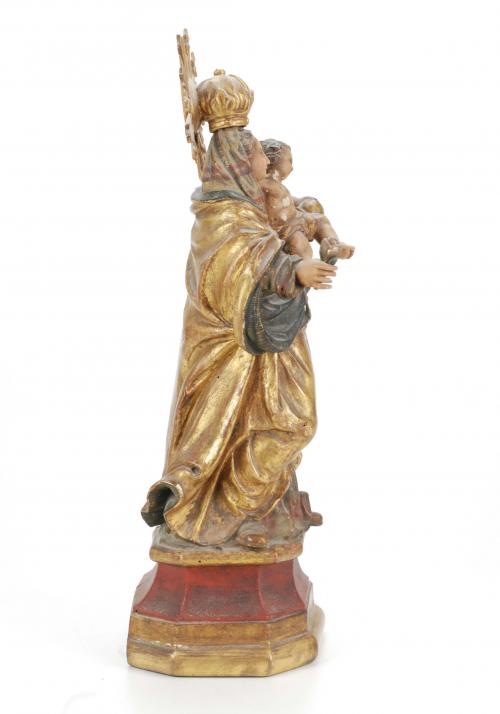 18TH CENTURY SPANISH SCHOOL "VIRGIN MARY AND THE CHILD JESU