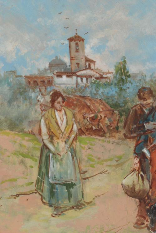 19/20TH CENTURY SPANISH SCHOOL "MARCHA DE UN SOLDADO".