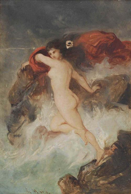 RAMON MARTI ALSINA (1826-1894). "NYMPH" CIRCA 1882.