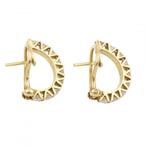 PENDIENTES EN ORO Y DIAMANTES.