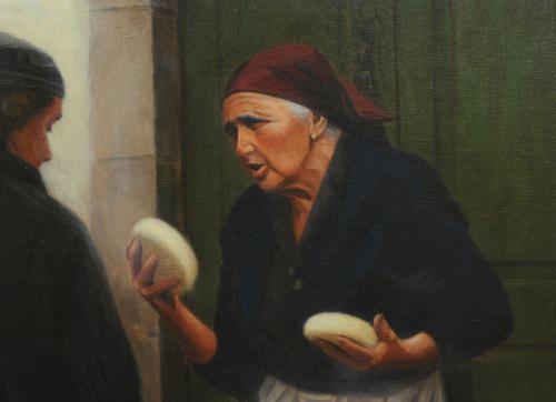 CARLOS COBIAN GIL-DELGADO (1952). "OLD WOMEN SELLING BREAD"