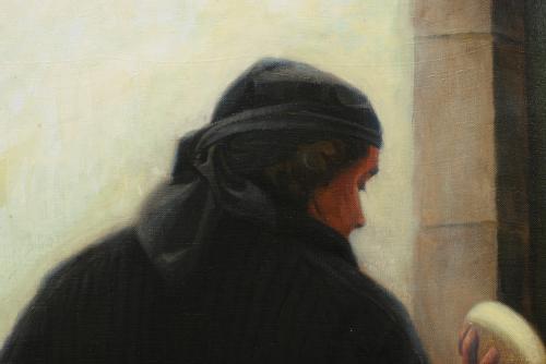 CARLOS COBIAN GIL-DELGADO (1952). "OLD WOMEN SELLING BREAD"