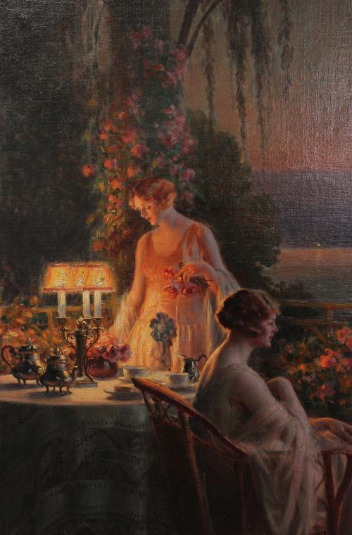 LLUÍS GRANER I ARRUFÍ (1863-1929). "ROMANTIC SCENE".