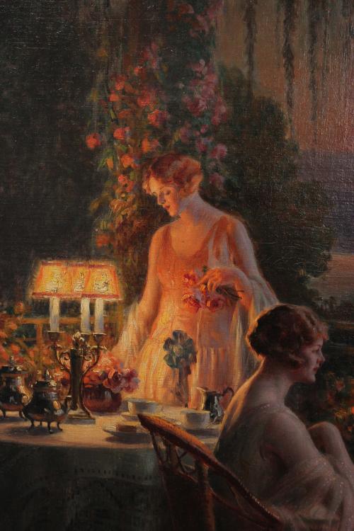 LLUÍS GRANER I ARRUFÍ (1863-1929). "ESCENA ROMÁNTICA".