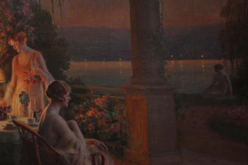 LLUÍS GRANER I ARRUFÍ (1863-1929). "ROMANTIC SCENE".
