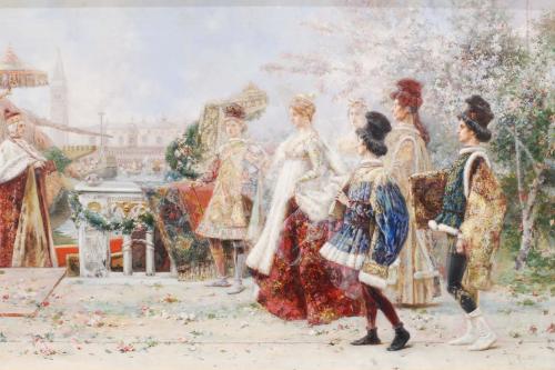 SALVADOR SÁNCHEZ BARBUDO (1857-1917) "CATALINA CORNARO&#39;S EN