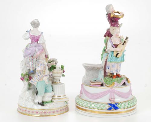 DOS FIGURAS DE PORCELANA, SIGLO XX