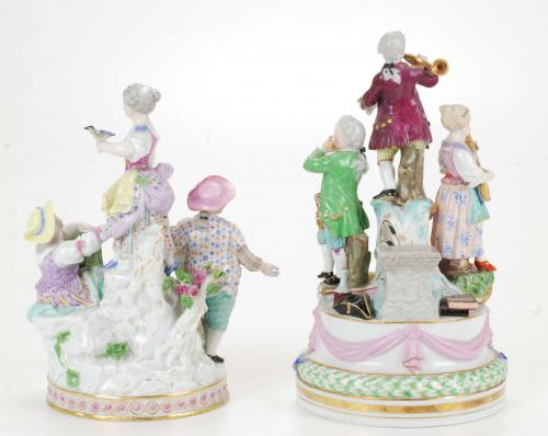DOS FIGURAS DE PORCELANA, SIGLO XX