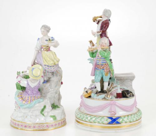 DOS FIGURAS DE PORCELANA, SIGLO XX