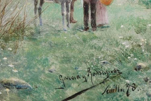MANUEL GARCÍA Y RODRÍGUEZ (1863-1925). "RURAL LANDSCAPE", S