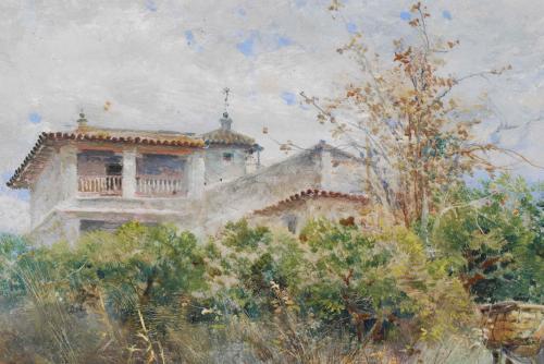 MANUEL GARCÍA Y RODRÍGUEZ (1863-1925). "RURAL LANDSCAPE", S