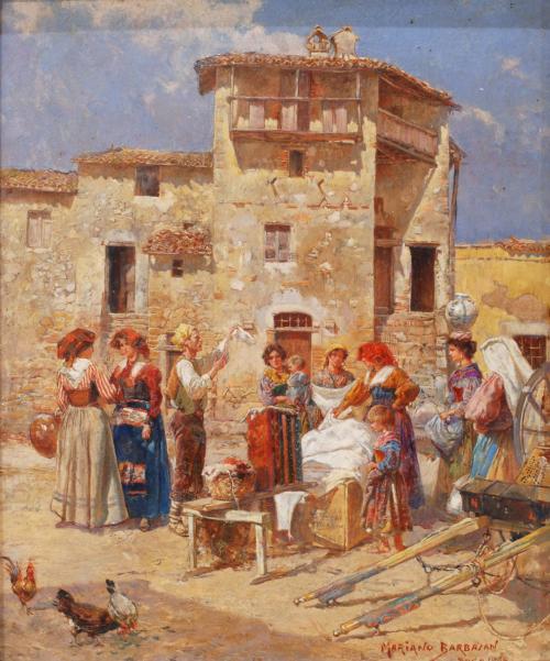 MARIANO BARBASAN Y LAGUERUELA (1864-1924). "WASHERWOMEN", R