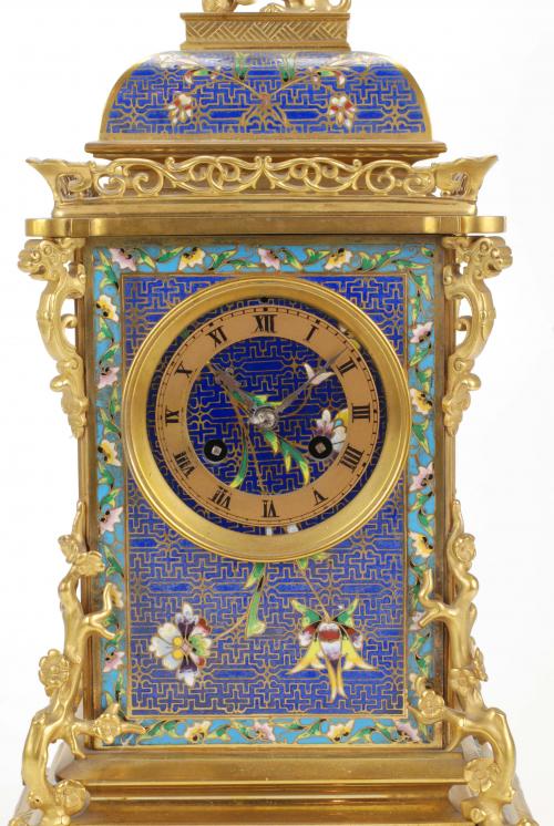 ENGLISH SET WITH CLOCKS AND COUPLE OF VASES, EARLY 20TH CEN