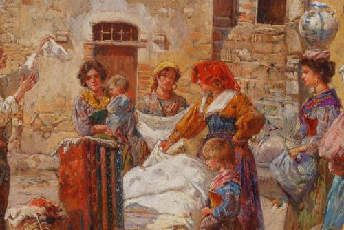 MARIANO BARBASAN Y LAGUERUELA (1864-1924). "WASHERWOMEN", R