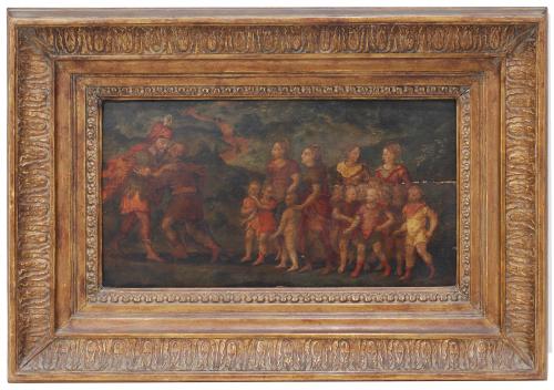 ITALIAN SCHOOL C17th-EARLY C18th "JACOB AND ESAU REUNITE"