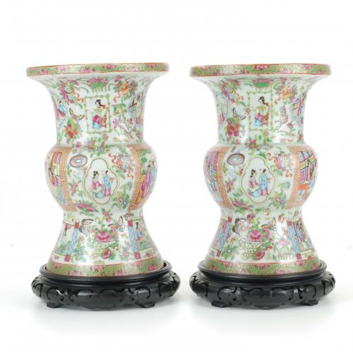 PAIR OF CHINESE VASES, C19-20th.