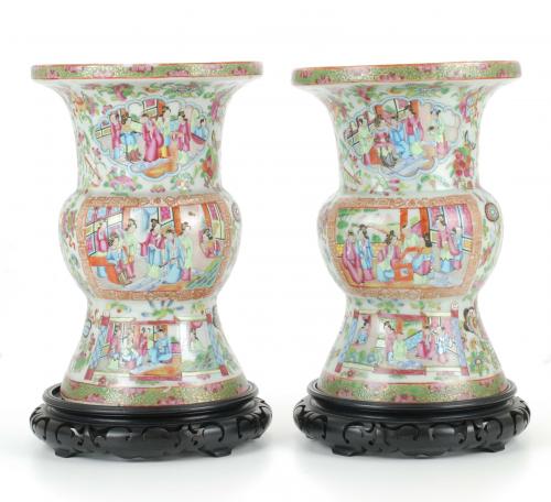 PAIR OF CHINESE VASES, C19-20th.