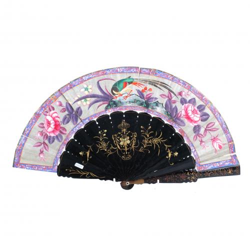 CANTONESE  "ONE THOUSAND FACES" FAN. C19th.