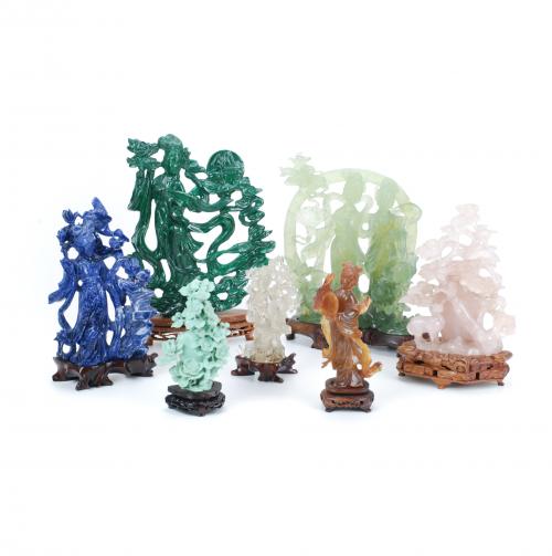 20TH CENTURY CHINESE SCHOOL SET OF SEVEN FIGURES.