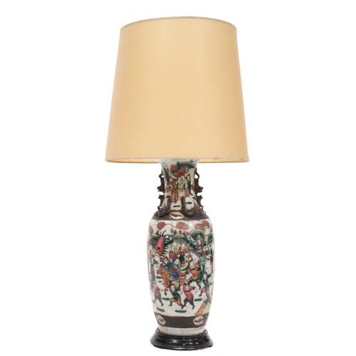 CHINESE SCHOOL, C20th VASE CONVERTED TO LAMP