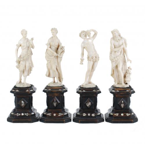 PROBABLY 18TH CENTURY, GERMAN OR AUSTRIAN SCHOOL. "THE FOUR SEASONS".
