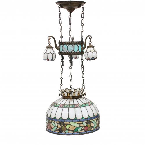 CEILING LAMP TIFFANY'S STYLE, 20TH CENTURY.