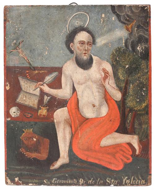 CUZCAN SCHOOL, C18th.  "SAINT GERONIMO".