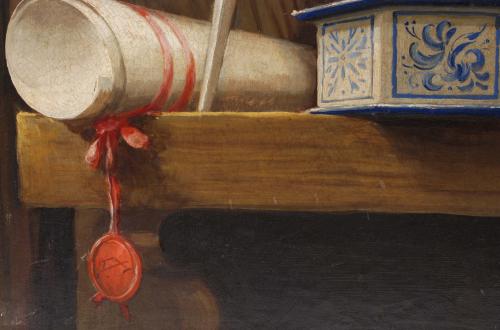 18TH CENTURY SPANISH SCHOOL COUPLE OF TROMPE L&#39;OEIL.