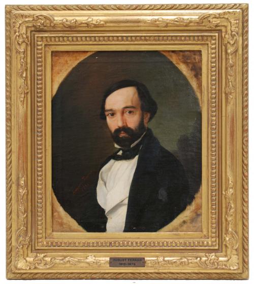 AUGUSTO FERRAN (1813-1879). "PORTRAIT OF GENTLEMAN", 1841.
