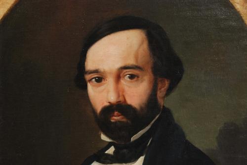 AUGUSTO FERRAN (1813-1879). "PORTRAIT OF GENTLEMAN", 1841.