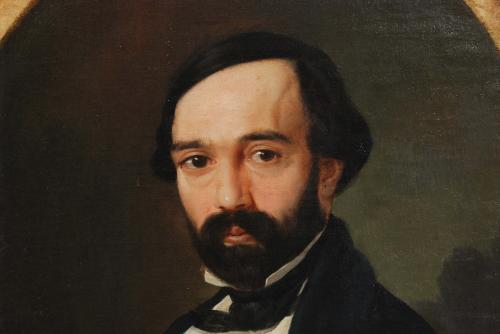 AUGUSTO FERRAN (1813-1879). "RETRATO DE CABALLERO", 1841.