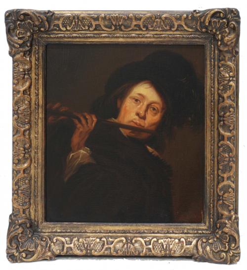 PROBABLY 18TH - 19 TH CENTURY FLEMISH SCHOOL. "FLAUTIST".