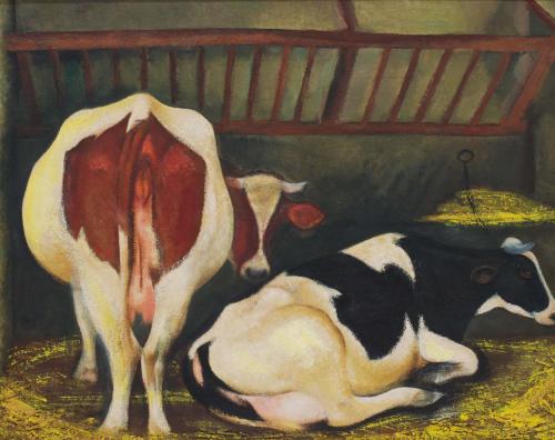 MIQUEL VILLÀ BASSOLS (1901-1988). "DOS VACAS", IBIZA, 1952.