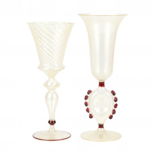 COUPLE OF MURANO GLASS CUPS, 20TH CENTURY. 