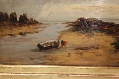 CARLOS DE HAES (1826-1898). "PALM TREES OF ELCHE", "RIVER M