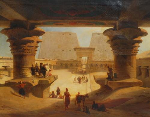 KARL GIRARDET (1813-1871). "DUC DE MONTPENSIER-TEMPLO EDFU"