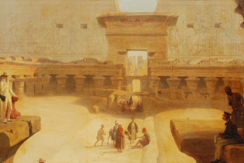 KARL GIRARDET (1813-1871). "DUC DE MONTPENSIER-TEMPLO EDFU"