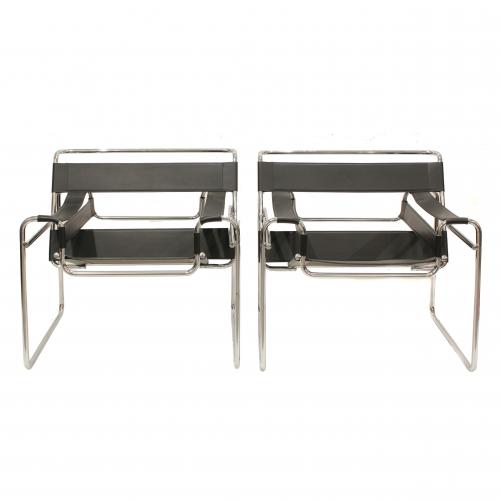 COUPLE OF WASSILY STYLE CHAIRS, 21ST CENTURY.